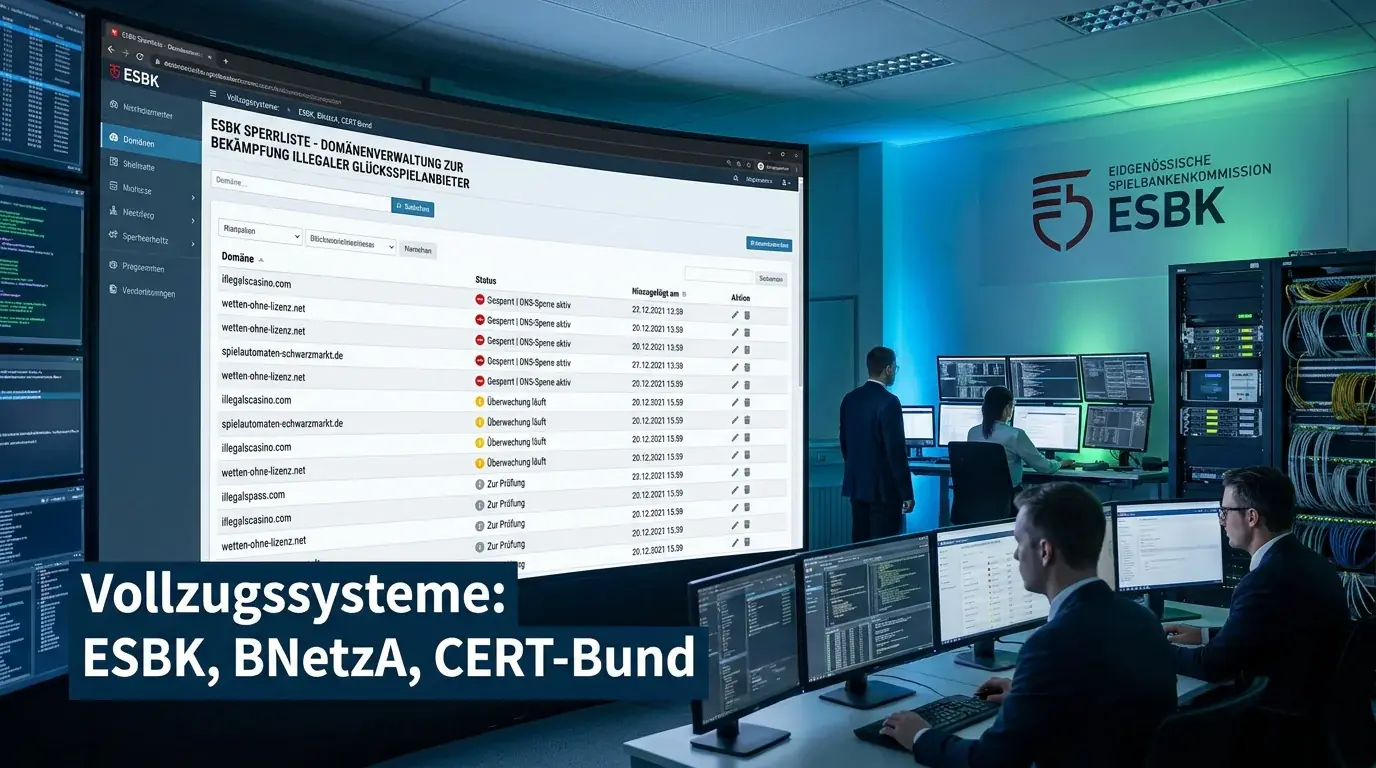 ESBK Domainblocking Schweiz 2024: 2093 gesperrte Online-Glücksspielangebote und Entwicklung der Sperrliste