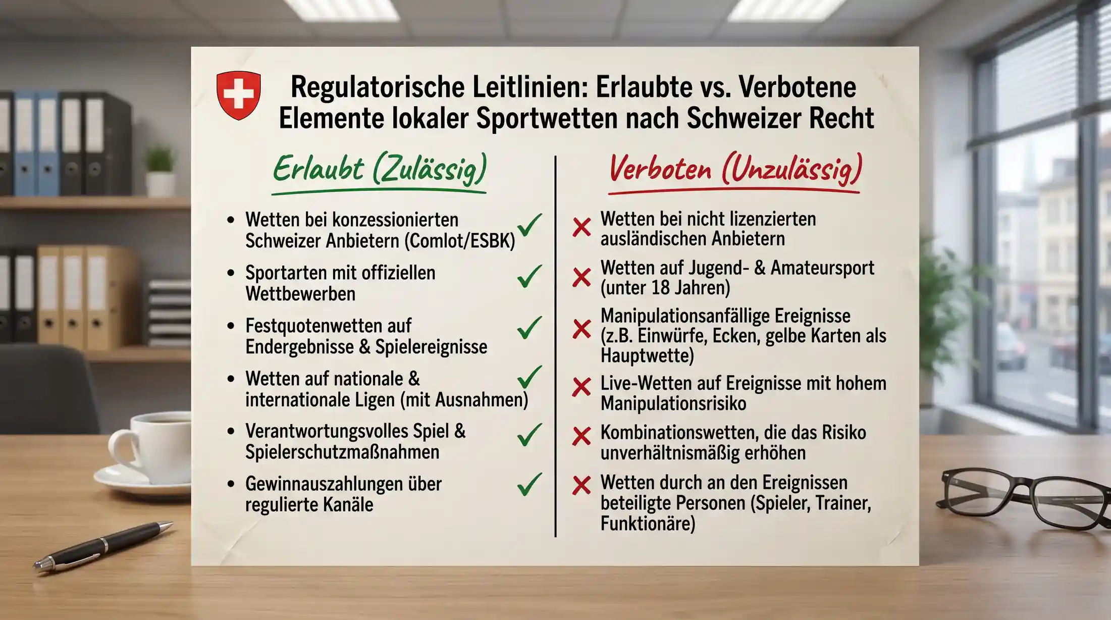 Grenzen lokaler Sportwetten Schweiz: erlaubte und verbotene Elemente nach BGS und VGS
