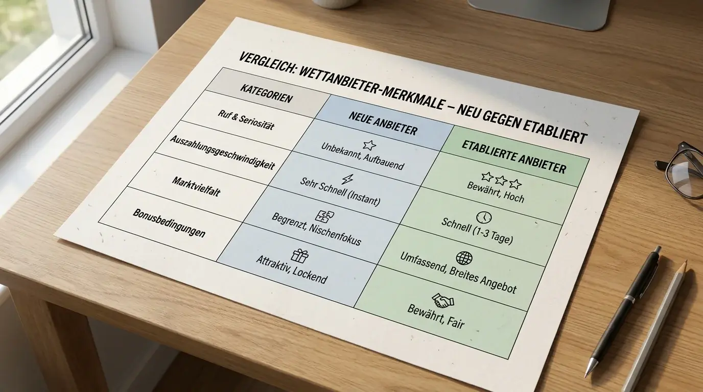 Neue versus etablierte Wettanbieter Schweiz 2026 – Vor- und Nachteile für Schweizer Tipper