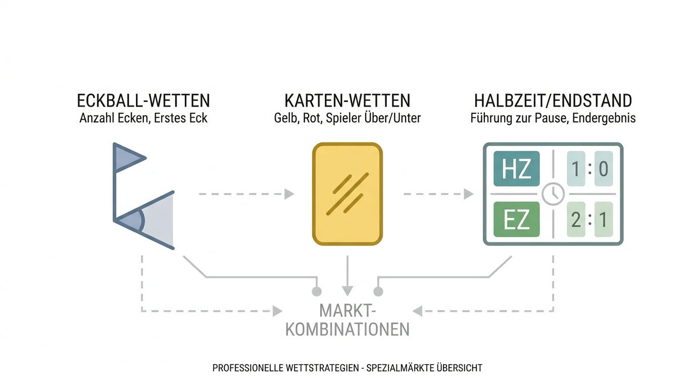 Überblick über Fussball Prop-Wettmärkte in der Schweiz mit Eckstoss, Karten und Halbzeit