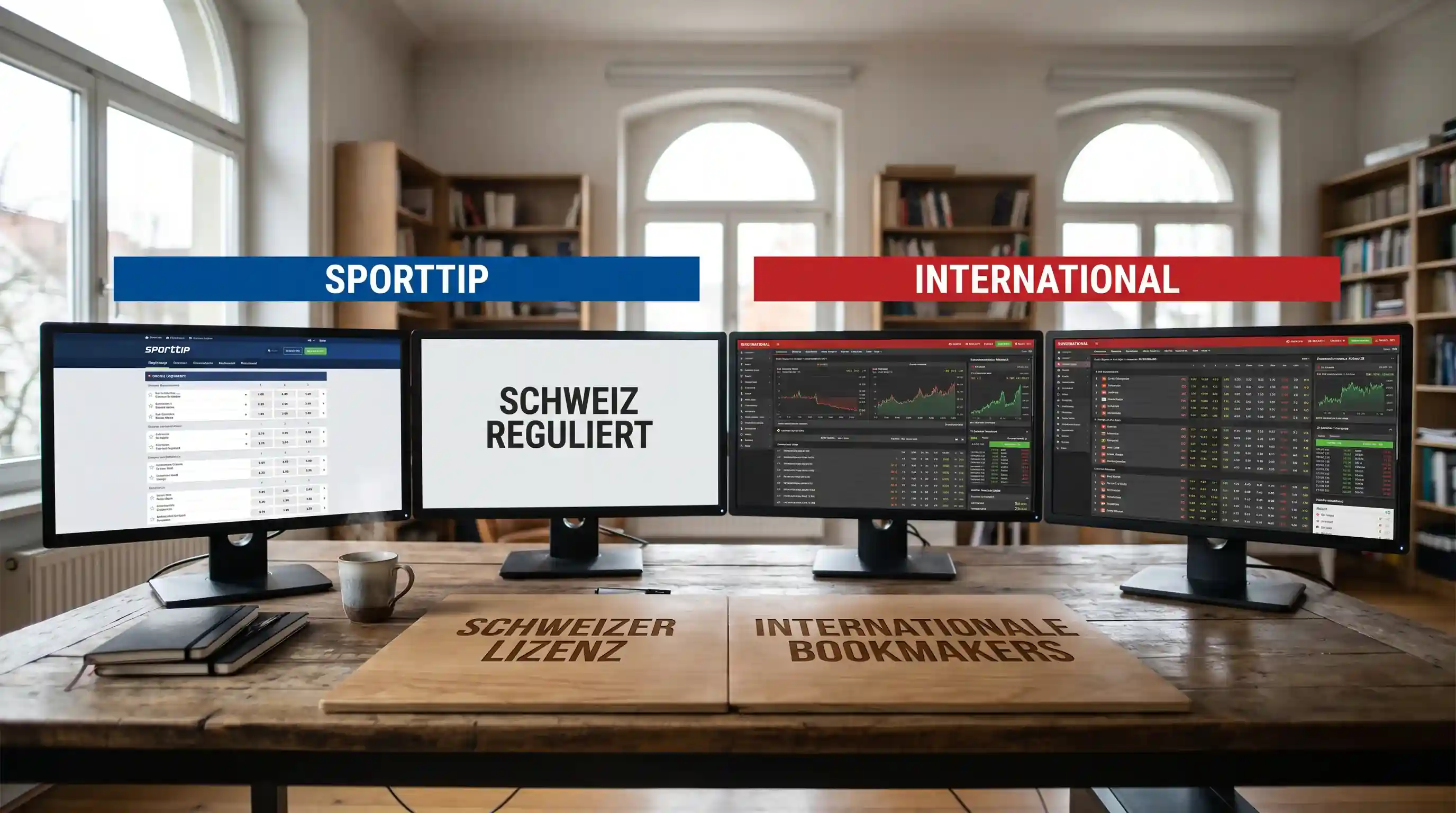 Sporttip Swisslos versus internationale Fussball-Wettanbieter für Schweizer Spieler im Vergleich